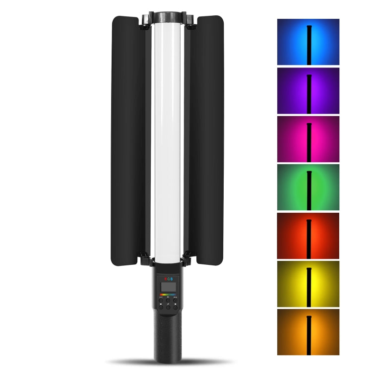 PULUZ 190 LEDs Photo Handheld Stick Light Full Color RGB Fill Light with Barndoor - by PULUZ | Online Shopping UK | buy2fix