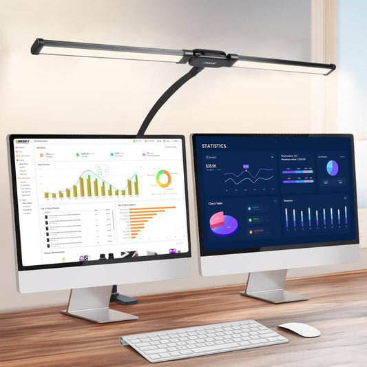 PULUZ Gooseneck Tube LED Fill Light Double Head Clip Desk Lamp (Black) by PULUZ