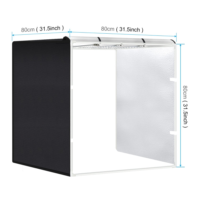 PULUZ 80cm Folding Portable 90W 14000LM High CRI White Light Photo Lighting Studio Shooting Tent Box Kit with 4 Colors Black, White, Orange, Green Backdrops (EU Plug) - by PULUZ | Online Shopping UK | buy2fix
