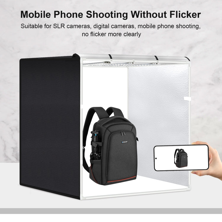 PULUZ 80cm Folding Portable 90W 14000LM High CRI White Light Photo Lighting Studio Shooting Tent Box Kit with 4 Colors Black, White, Orange, Green Backdrops (EU Plug) - by PULUZ | Online Shopping UK | buy2fix
