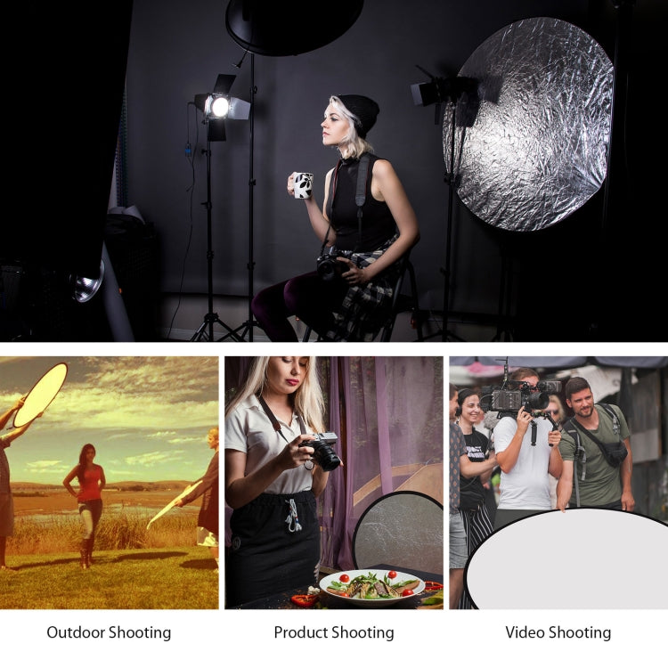 PULUZ 110cm 5 in 1 (Silver / Translucent / Gold / White / Black) Folding Photo Studio Reflector Board - by PULUZ | Online Shopping UK | buy2fix