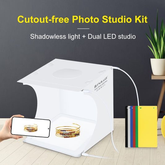 PULUZ Mini LED Photography Shadowless Light Lamp Panel Pad + Studio Shooting Tent Box, Acrylic Material, 20cm x 20cm Effective Area - by PULUZ | Online Shopping UK | buy2fix