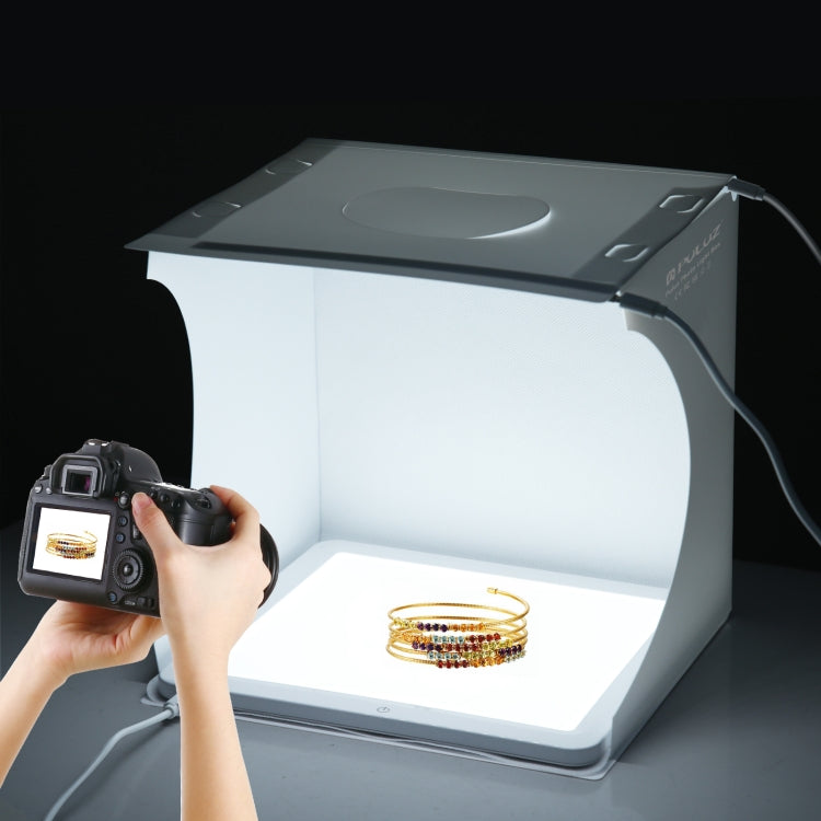 PULUZ Mini LED Photography Shadowless Light Lamp Panel Pad + Studio Shooting Tent Box, Acrylic Material, 20cm x 20cm Effective Area - by PULUZ | Online Shopping UK | buy2fix