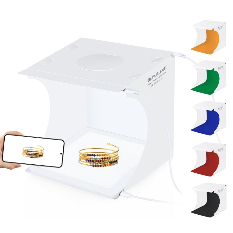 PULUZ Mini LED Photography Shadowless Light Lamp Panel Pad + Studio Shooting Tent Box, Acrylic Material, 20cm x 20cm Effective Area - by PULUZ | Online Shopping UK | buy2fix
