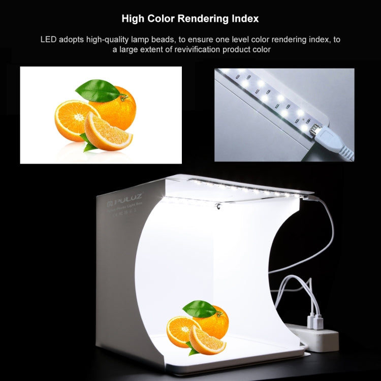 PULUZ Mini LED Photography Shadowless Light Lamp Panel Pad + Studio Shooting Tent Box, Acrylic Material, 20cm x 20cm Effective Area - by PULUZ | Online Shopping UK | buy2fix