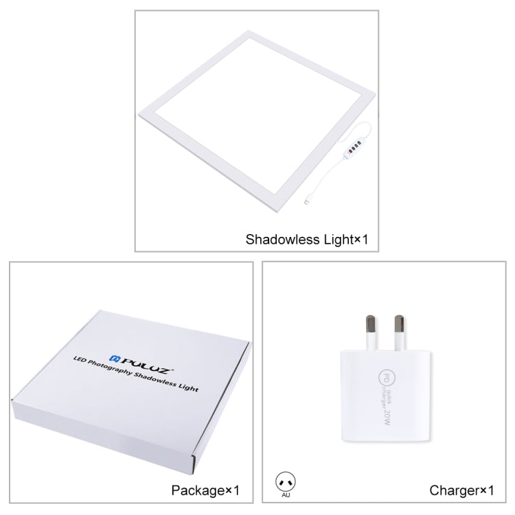 PULUZ 1000LM LED Acrylic No Polar Dimming Shadowless Light Pad with Switch for 40cm Photo Studio Box(AU Plug) - by PULUZ | Online Shopping UK | buy2fix