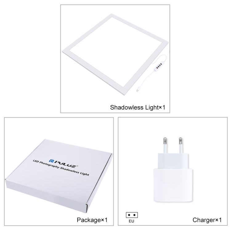 PULUZ 1000LM LED Acrylic No Polar Dimming Shadowless Light Pad with Switch for 40cm Photo Studio Box(EU Plug) - by PULUZ | Online Shopping UK | buy2fix