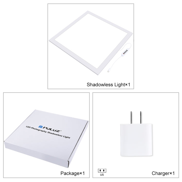 PULUZ 1000LM LED Acrylic No Polar Dimming Shadowless Light Pad with Switch for 40cm Photo Studio Box(US Plug) - by PULUZ | Online Shopping UK | buy2fix