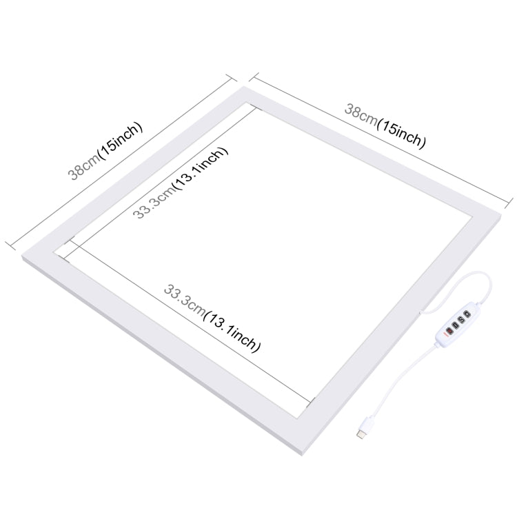 PULUZ 1000LM LED Acrylic No Polar Dimming Shadowless Light Pad with Switch for 40cm Photo Studio Box(US Plug) - by PULUZ | Online Shopping UK | buy2fix