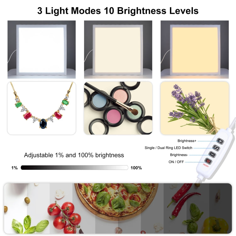 PULUZ 1000LM LED Acrylic No Polar Dimming Shadowless Light Pad with Switch for 40cm Photo Studio Box(US Plug) - by PULUZ | Online Shopping UK | buy2fix
