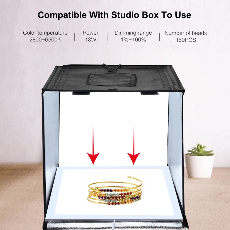 PULUZ 1000LM LED Acrylic No Polar Dimming Shadowless Light Pad with Switch for 40cm Photo Studio Box(US Plug) - by PULUZ | Online Shopping UK | buy2fix
