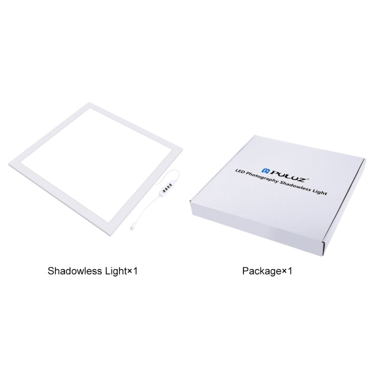 PULUZ 38cm 1000LM LED Photography Shadowless Light Lamp Panel Pad with Switch, Metal Material, No Polar Dimming Light, 33.3cm x 33.3cm Effective Area - by PULUZ | Online Shopping UK | buy2fix