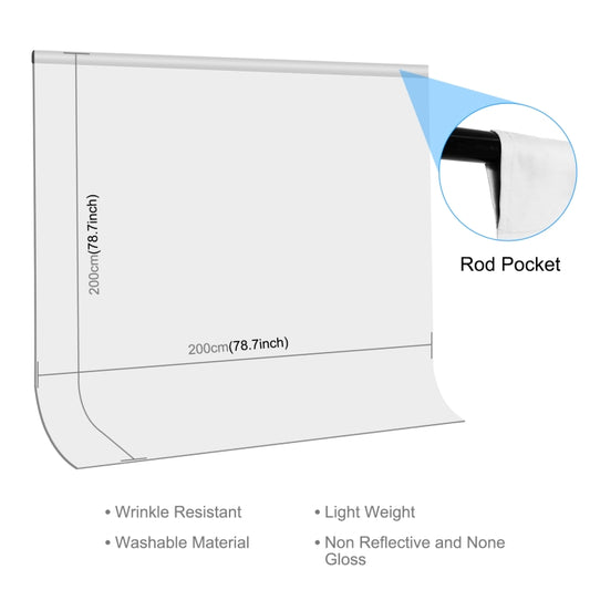 PULUZ 2m x 2m Photography Background Thickness Photo Studio Background Cloth Backdrop (White) by PULUZ