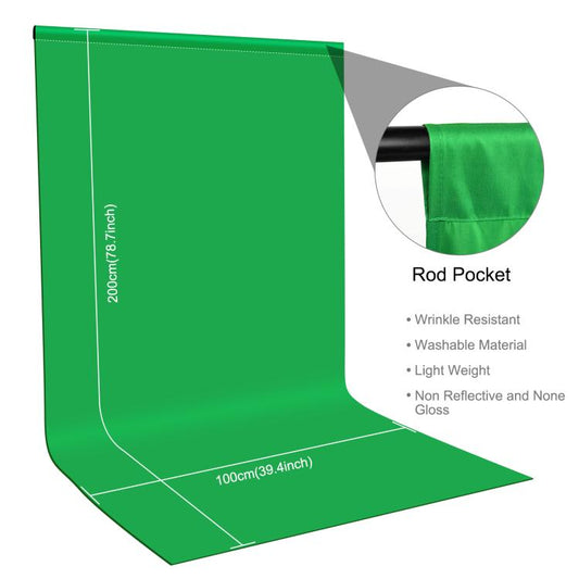 PULUZ 1m x 2m Photography Background Thickness Photo Studio Background Cloth Backdrop(Green) by PULUZ