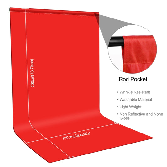 PULUZ 1m x 2m Photography Background Thickness Photo Studio Background Cloth Backdrop(Red) by PULUZ