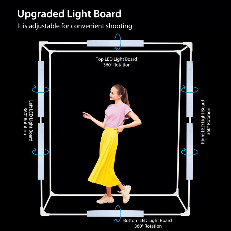 PULUZ 2m 240W 5500K Photo Light Studio Box Kit for Clothes / Adult Model Portrait(EU Plug) - by PULUZ | Online Shopping UK | buy2fix