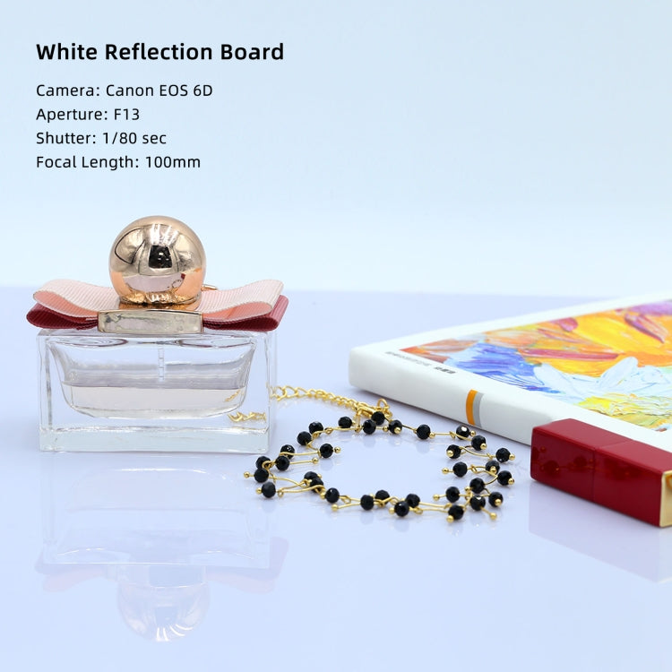 PULUZ 39cm Photography Acrylic Reflective Display Table Background Board(White) - by PULUZ | Online Shopping UK | buy2fix