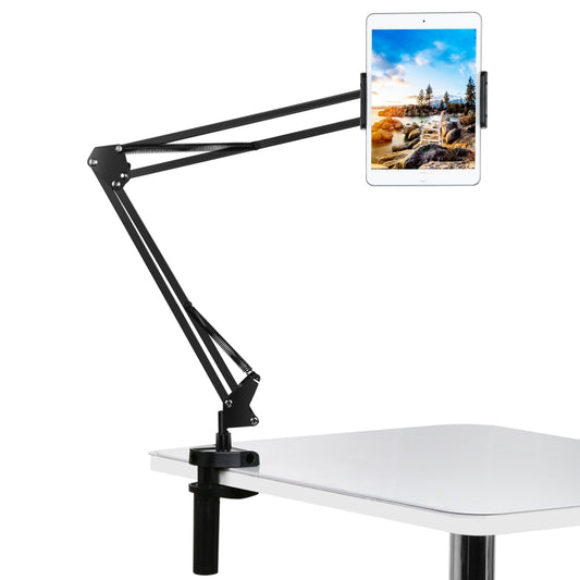 PULUZ Live Broadcast Desktop Arm Stand Suspension Clamp Holder with Tablet PC Clamp(Black) by PULUZ