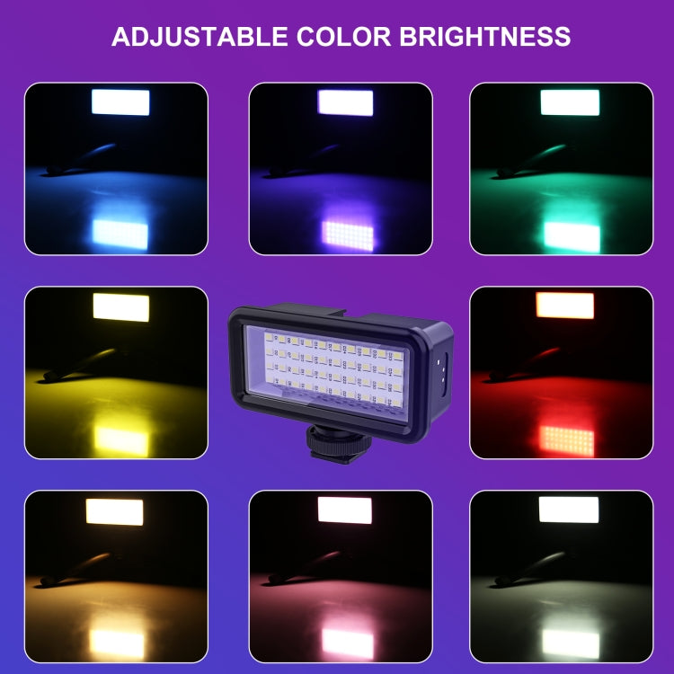 PULUZ 40 LEDs 40m Diving Waterproof Fill Light Camera Video Photo Studio Light (Black) - by PULUZ | Online Shopping UK | buy2fix
