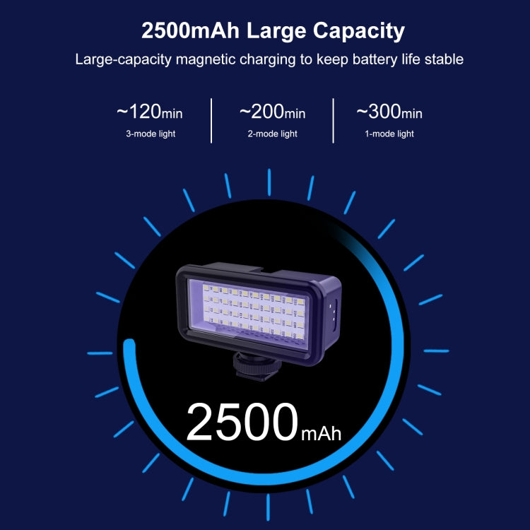 PULUZ 40 LEDs 40m Diving Waterproof Fill Light Camera Video Photo Studio Light (Black) - by PULUZ | Online Shopping UK | buy2fix