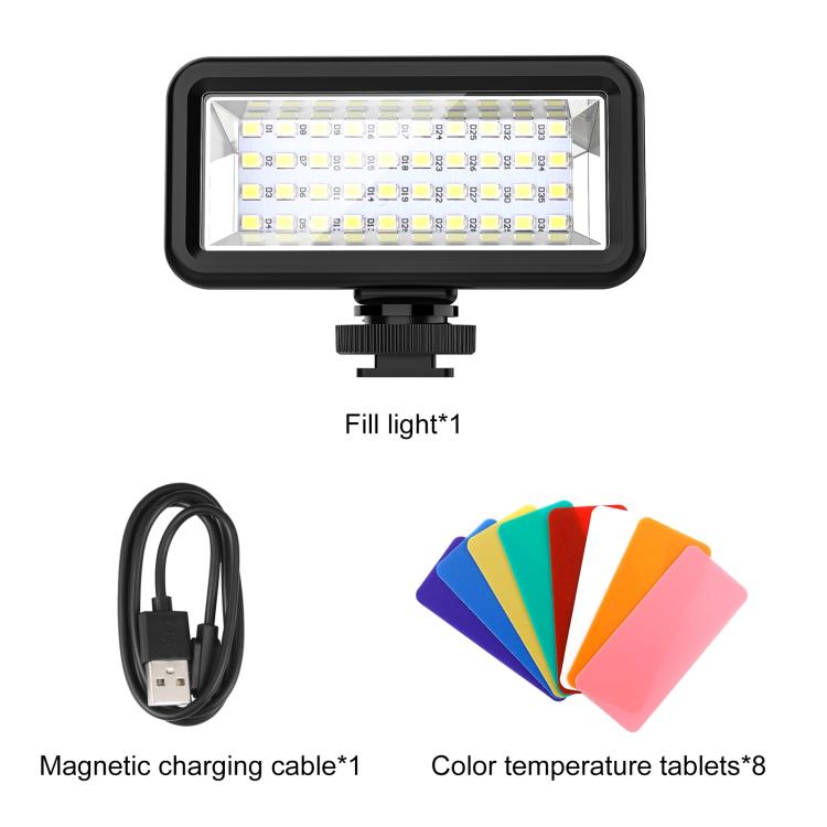 PULUZ 40 LEDs 40m Diving Waterproof Fill Light Camera Video Photo Studio Light (Black) - by PULUZ | Online Shopping UK | buy2fix