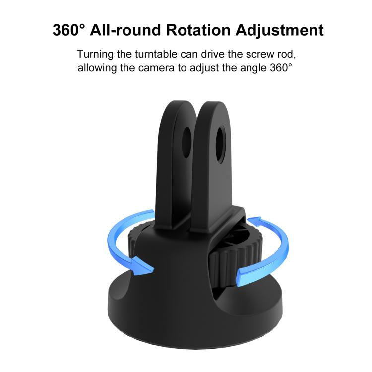 PULUZ 1/4 inch Screw Adjustable ABS Action Camera Tripod Adapter (Black) - Connection Mount by PULUZ | Online Shopping UK | buy2fix