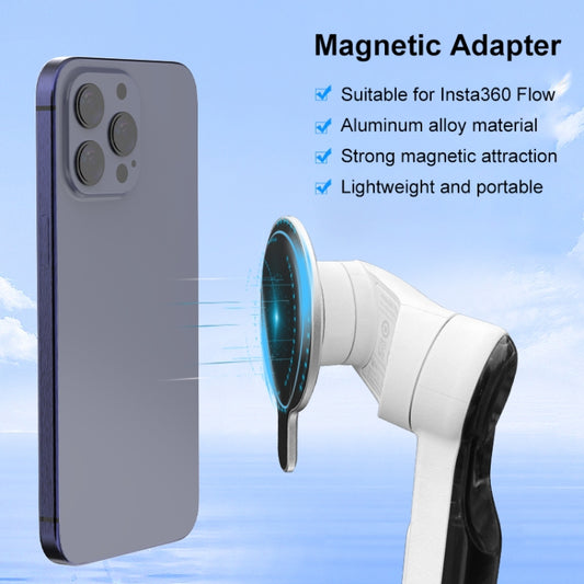 PULUZ For Insta360 FLow Gimbal Magnetic MagSafe Adapter Phone Holder (Silver) by PULUZ