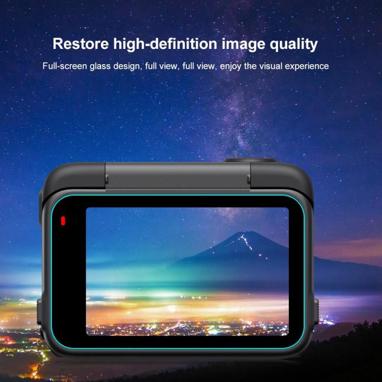 For Insta360 Ace Pro 2 PULUZ 3 in 1 Rear & Front Screen and Lens Tempered Glass Film (Transparent) - Protective Film & Stickers by PULUZ | Online Shopping UK | buy2fix