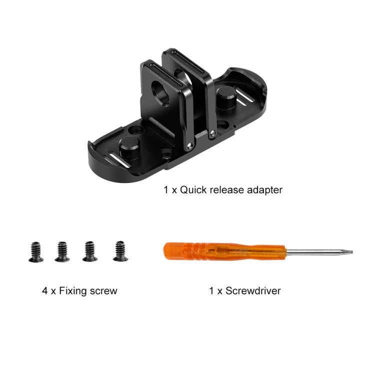 PULUZ Quick Release Magnetic Folding Base Adapter for GoPro HERO12 Black /11 Black /11 Black mini /10 Black /9 Black /8 Black / Max (Black) - Connection Mount by PULUZ | Online Shopping UK | buy2fix