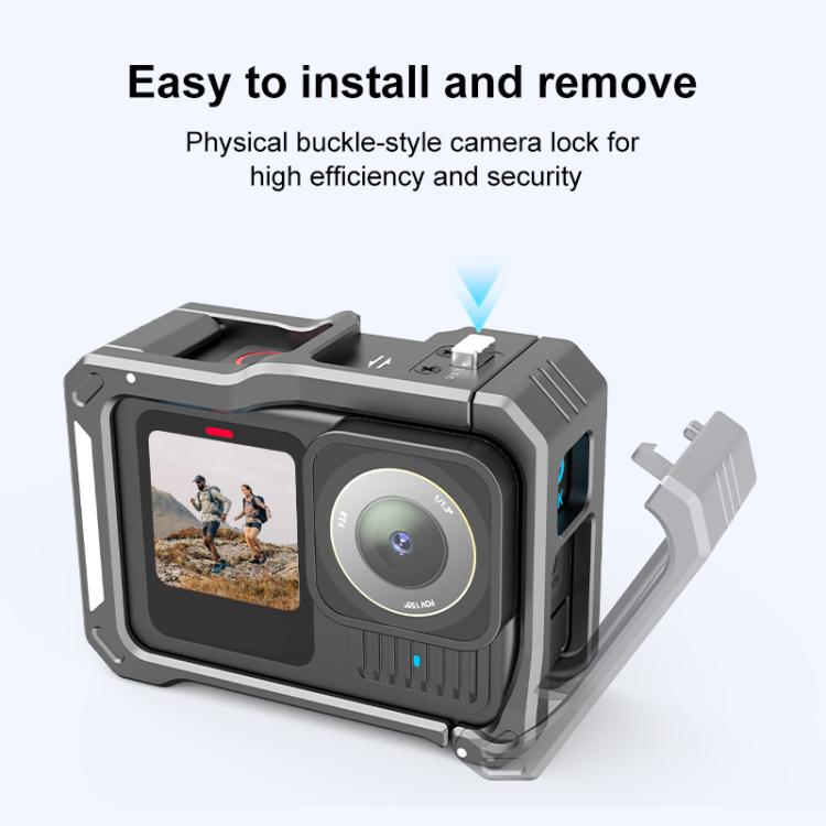 For GoPro HERO13 Black /12 Black /11 Black /10 Black /9 Black PULUZ Metal Camera Cage (Black) - Metal Cases by PULUZ | Online Shopping UK | buy2fix