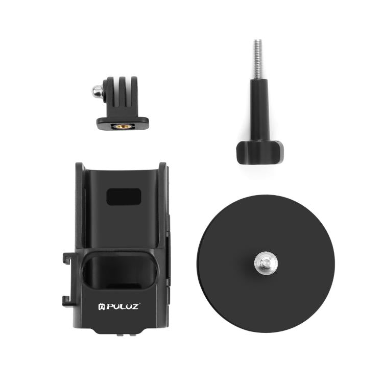 For DJI OSMO Pocket 3 PULUZ Protective Frame Magnetic Desktop Mount Angle Adjustable Base (Black) by PULUZ