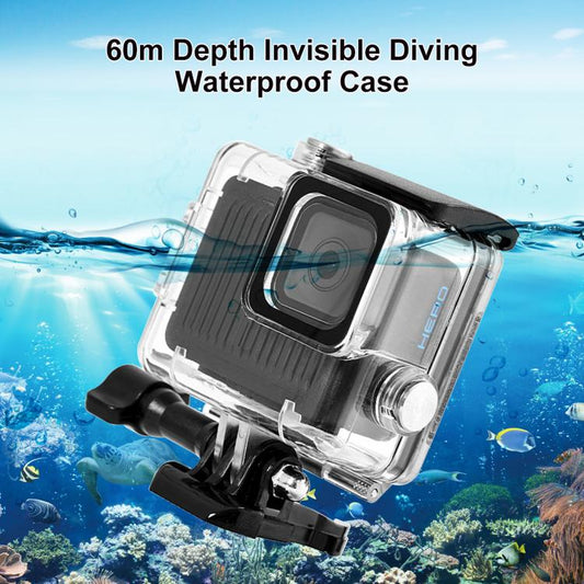 For GoPro HERO 4K 2024 PULUZ 60m / 196ft Waterproof Housing Protective Case with Buckle Basic Mount & Screw (Transparent) - Waterproof Cases by PULUZ | Online Shopping UK | buy2fix