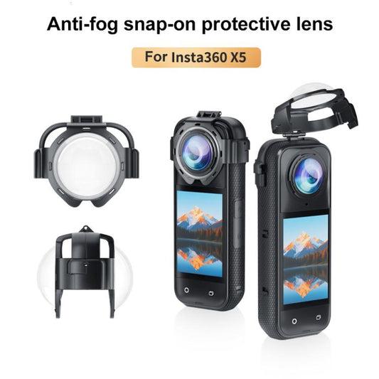 For Insta360 X5 PULUZ Snap-on Optical Tempered Glass Lens Guard Protective Cover (Transparent) - Len Accessories by PULUZ | Online Shopping UK | buy2fix