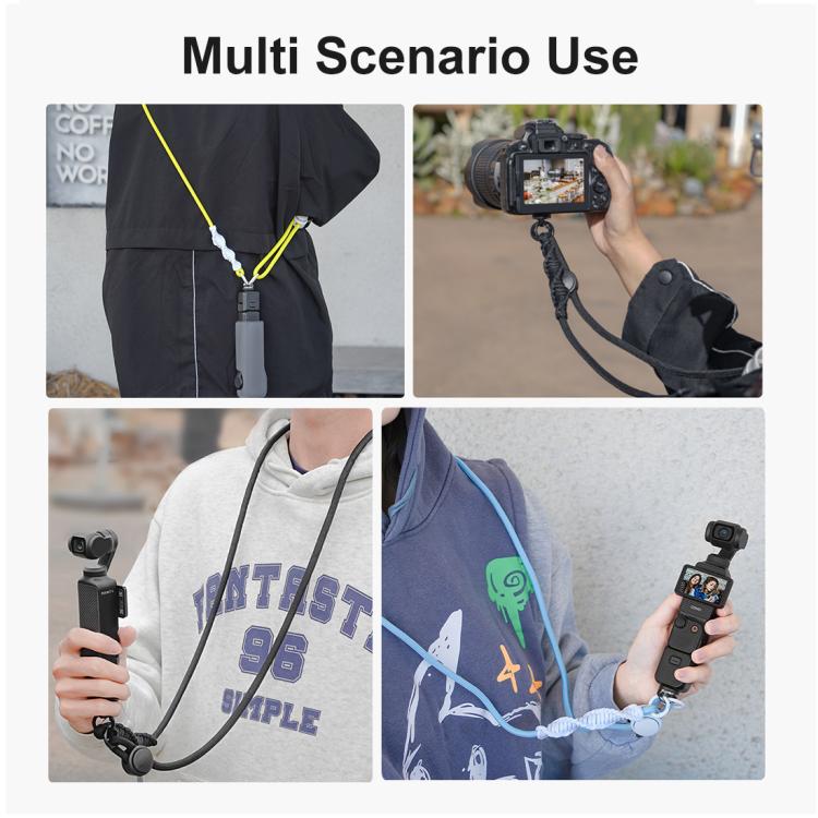 PULUZ Sports Camera Lanyard Long Adjustable Anti-lost Rope for DJI OSMO Pocket 3 / Insta360 X5 (Black) - by PULUZ | Online Shopping UK | buy2fix