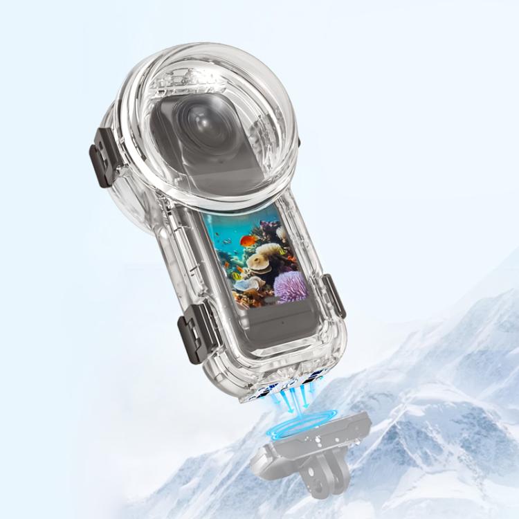 For Insta360 X5 PULUZ Quick Release 60m Waterproof Sealed Diving Case (Transparent) - Case & Bags by PULUZ | Online Shopping UK | buy2fix