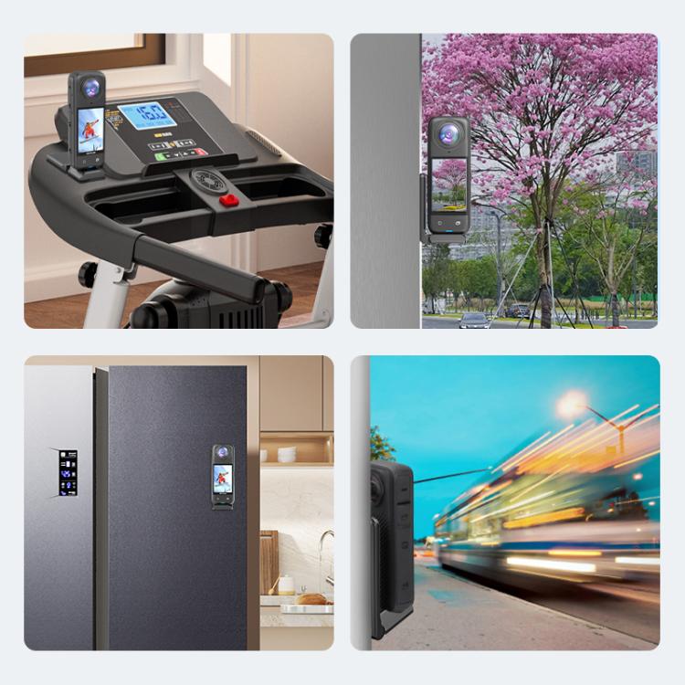 PULUZ Folding Magnetic Mount Base L Bracket For Insta360 X4 / X5 / DJI Pocket 3 (Black) - Mount & Holder by PULUZ | Online Shopping UK | buy2fix