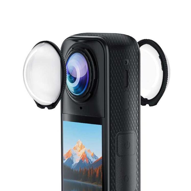For Insta360 X5 PULUZ Standard Rotation PC Lens Guard Protective Cover (Transparent) - Len Accessories by PULUZ | Online Shopping UK | buy2fix