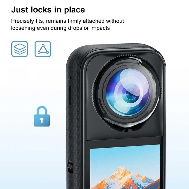 For Insta360 X5 PULUZ Standard Rotation PC Lens Guard Protective Cover (Transparent) - Len Accessories by PULUZ | Online Shopping UK | buy2fix