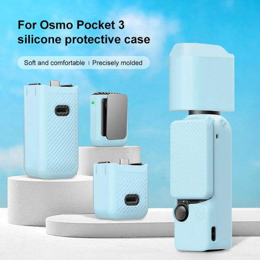 For DJI OSMO Pocket 3 PULUZ 6 in 1 Body Lens Handle Screen Mic Silicone TPU Cover (Mint Green) - Case & Bags by PULUZ | Online Shopping UK | buy2fix