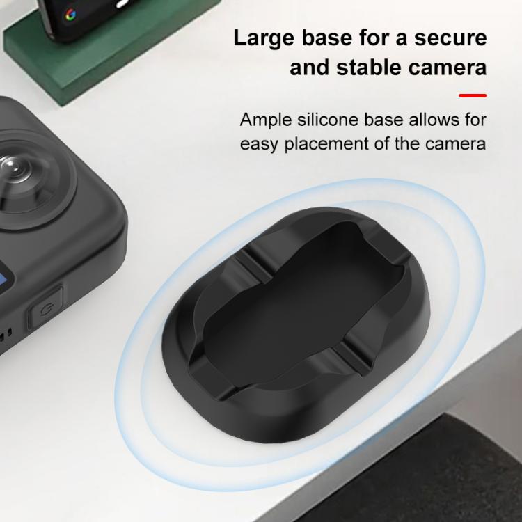 For DJI Osmo 360 PULUZ Desktop Silicone Base Stand (Black) - Mount & Holder by PULUZ | Online Shopping UK | buy2fix