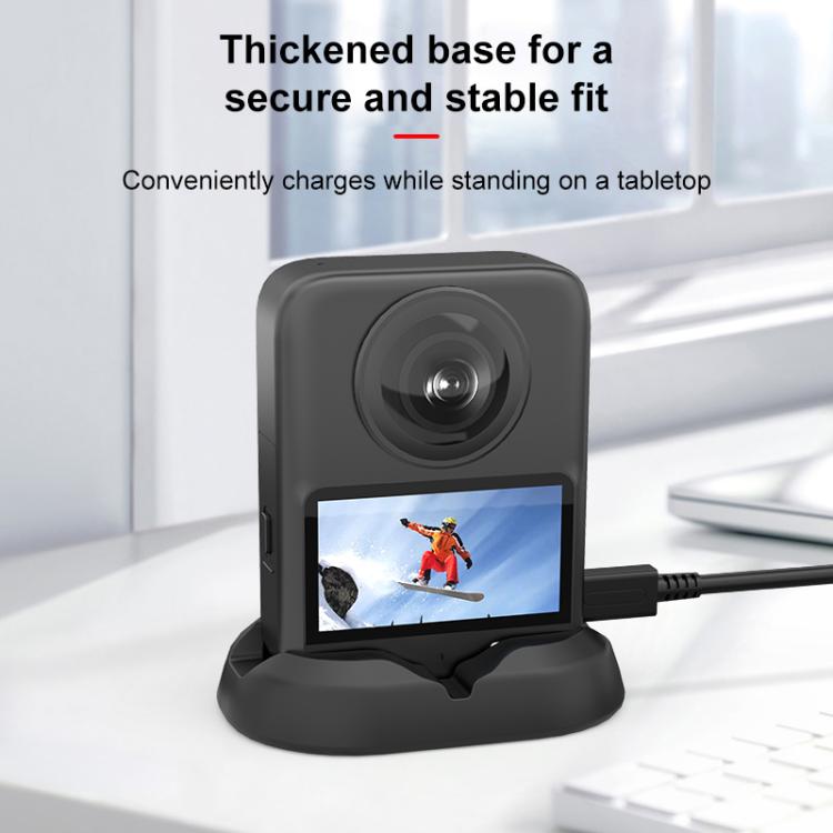 For DJI Osmo 360 PULUZ Desktop Silicone Base Stand (Black) - Mount & Holder by PULUZ | Online Shopping UK | buy2fix