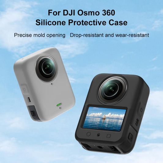 For DJI Osmo 360 PULUZ Silicone Body Protective Cover with Lens Cover (Black) - Case & Bags by PULUZ | Online Shopping UK | buy2fix