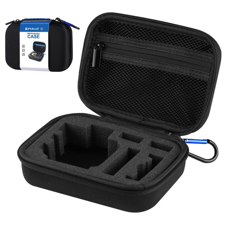 PULUZ Waterproof Carrying and Travel Case for GoPro, DJI Osmo Action and other Sport Cameras Accessories, Small Size: 16cm x 12cm x 7cm(Black) - Carry Cases by PULUZ | Online Shopping UK | buy2fix