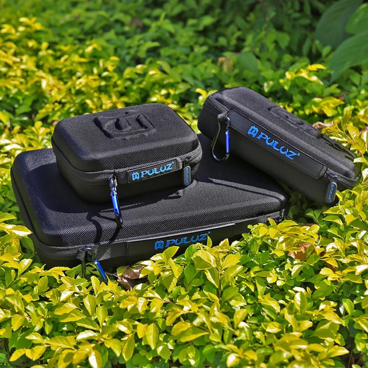 PULUZ Waterproof Carrying and Travel Case for GoPro, DJI Osmo Action and other Sport Cameras Accessories, Small Size: 16cm x 12cm x 7cm(Black) - Carry Cases by PULUZ | Online Shopping UK | buy2fix