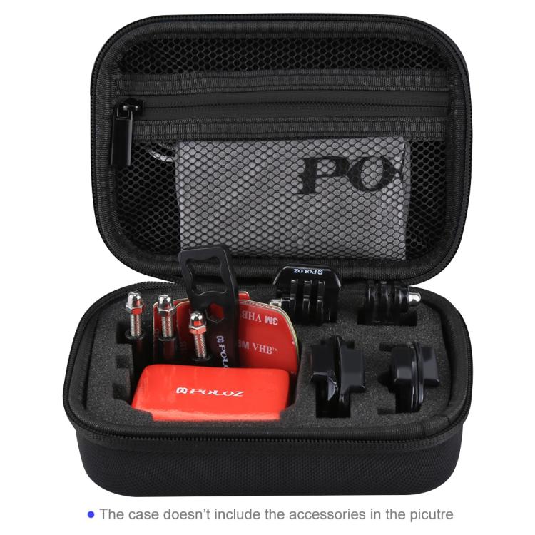 PULUZ Waterproof Carrying and Travel Case for GoPro, DJI Osmo Action and other Sport Cameras Accessories, Small Size: 16cm x 12cm x 7cm(Black) - Carry Cases by PULUZ | Online Shopping UK | buy2fix