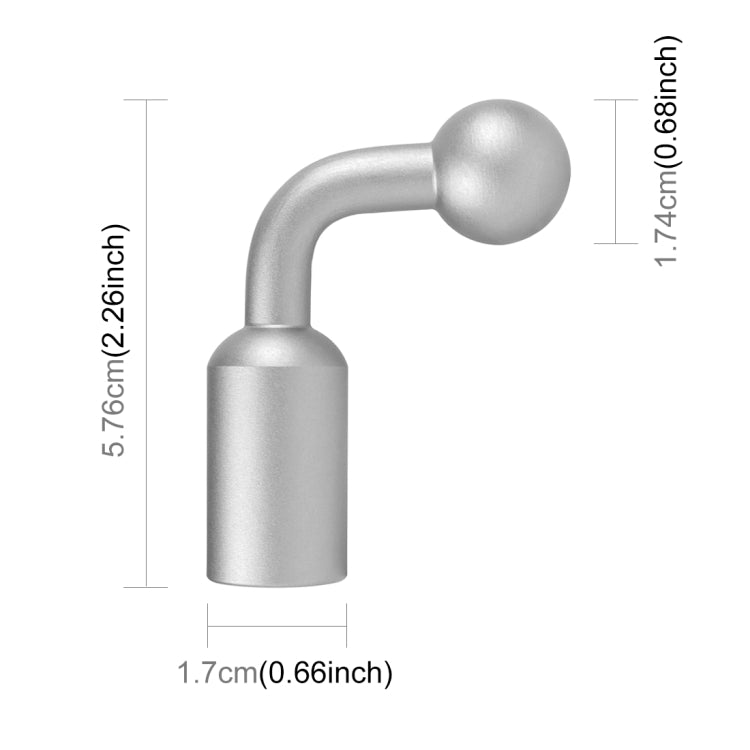 PULUZ Aluminum Alloy 17mm Ball Head Bracket Base Adapter (Silver) - Hand-Sticking Bracket by PULUZ | Online Shopping UK | buy2fix