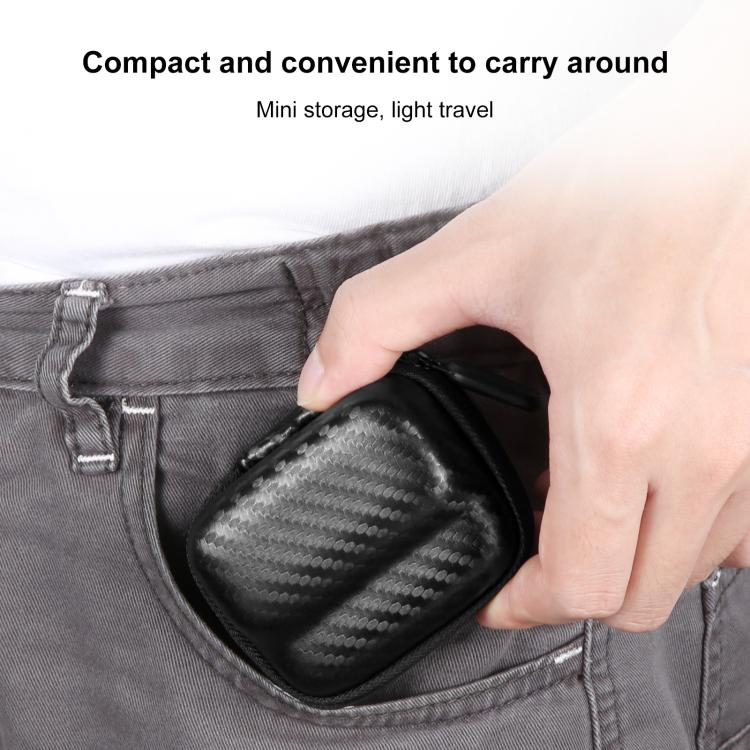 For Insta360 GO 3 / GO 3S PULUZ Mini Body Bag Portable Carbon Fiber EVA Storage Bag (Black) - Case & Bags by PULUZ | Online Shopping UK | buy2fix