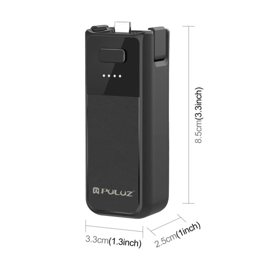 For DJI Osmo Pocket 3 PULUZ High-Capacity 2800mAh Battery Grip (Black) by PULUZ