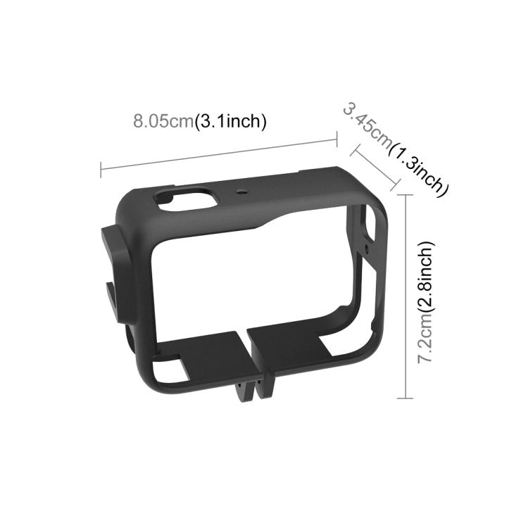 For Insta360 Ace Pro PULUZ Plastic Cage Expansion Adapter Frame with Cold Shoe Base (Black) - Mount & Holder by PULUZ | Online Shopping UK | buy2fix