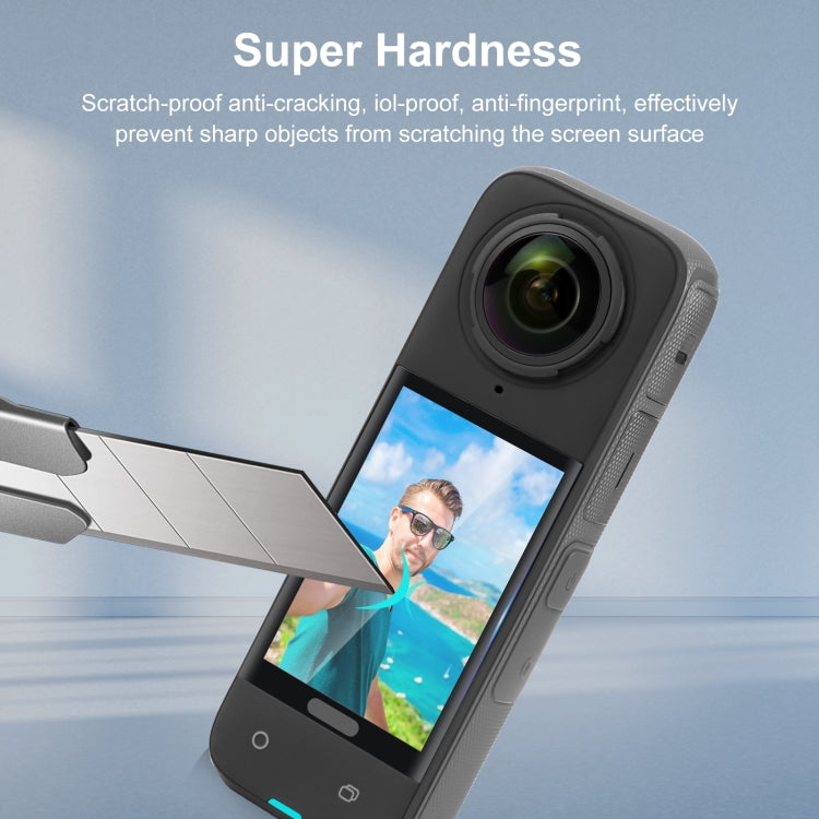 For Insta360 X4 / X5 PULUZ 9H 2.5D Curved HD Screen Tempered Glass Film (Transparent) - Protective Film & Stickers by PULUZ | Online Shopping UK | buy2fix